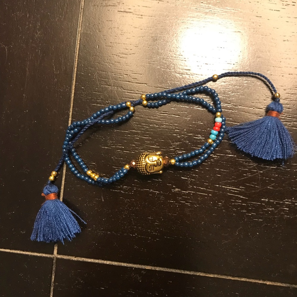 Navy Buddha Bracelet